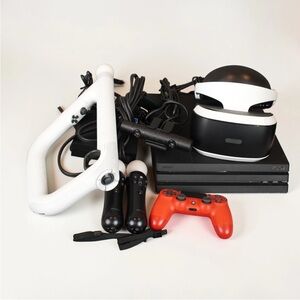 Sony PlayStation 4 Pro Console 1TB & PSVR bundle Aim Gun controller & Accessoriy